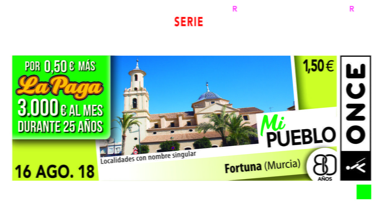 La ONCE dejó en la ciudad 350.000 euros este mes de agosto