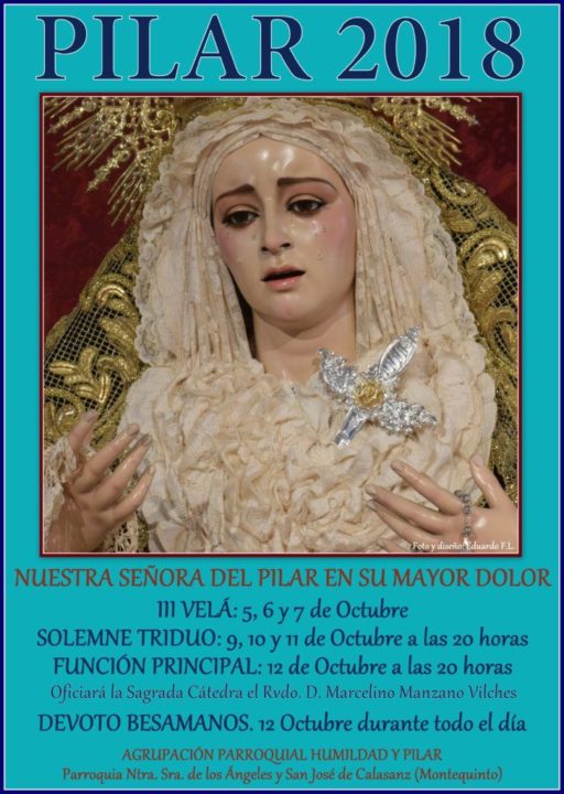 Siguen los cultos en honor de la Virgen del Pilar de Montequinto
