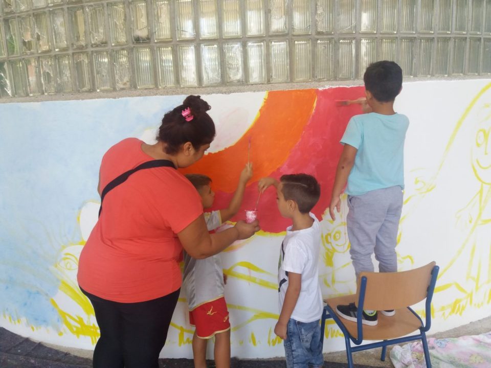 El Colegio Orippo estrena nuevo mural participativo