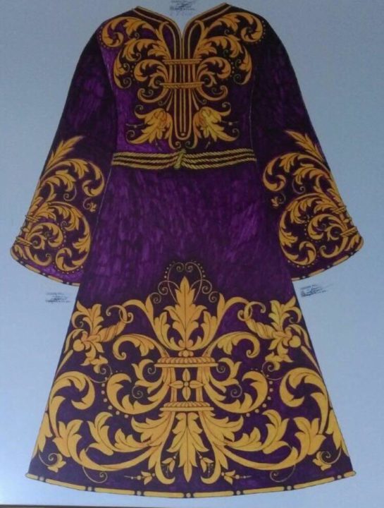 Presentación de la túnica bordada del Señor de Pasión