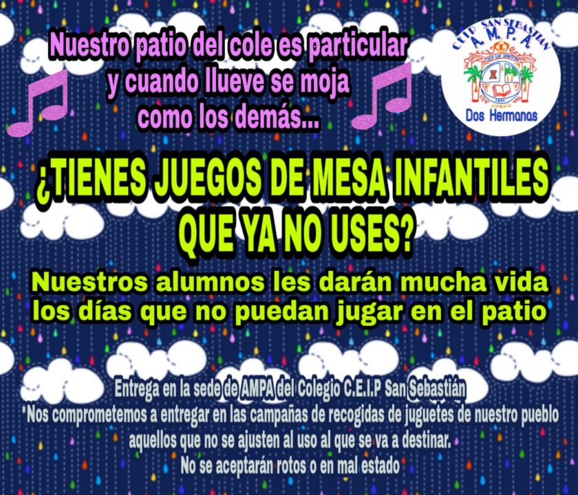 El AMPA del Colegio San Sebastián recoge juegos de mesa
