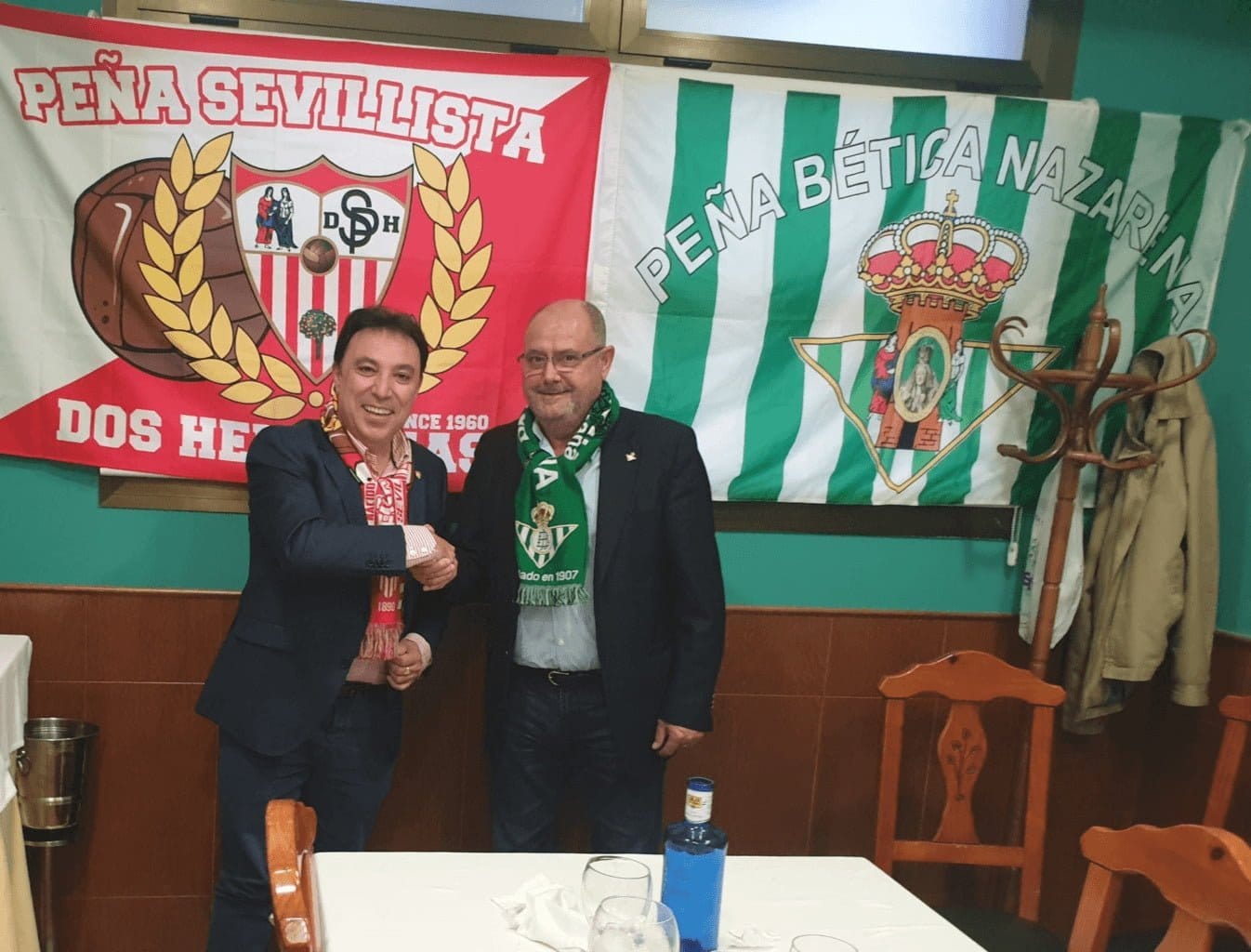 Béticos y sevillistas vuelven a dar muestra de buena convivencia