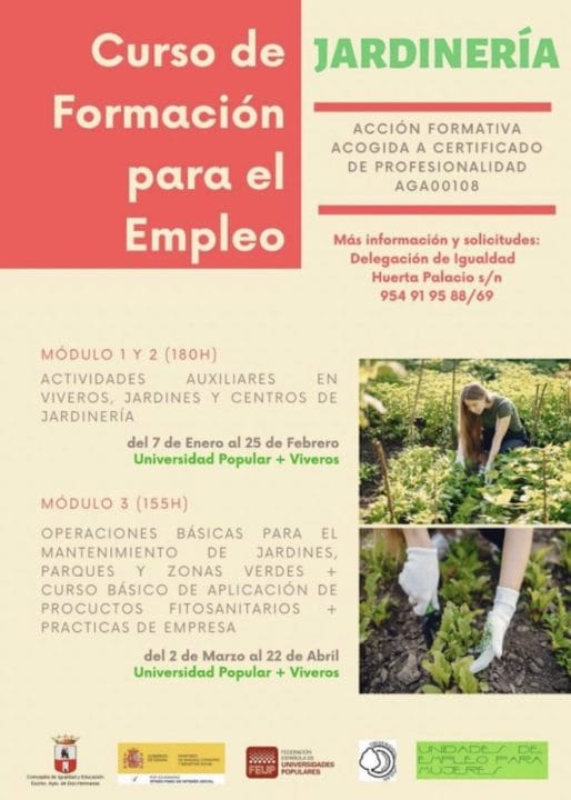 Curso de formación para el empleo en jardinería