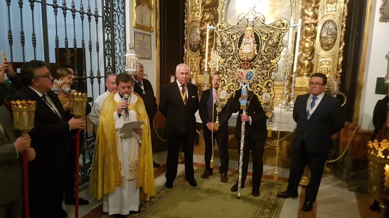 El Simpecado restaurado ya está en su capilla de Sta. Mª Magdalena