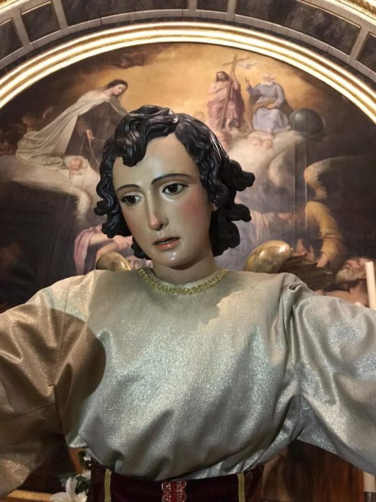 La restauración del Ángel de Oración en el Huerto llega a su fin