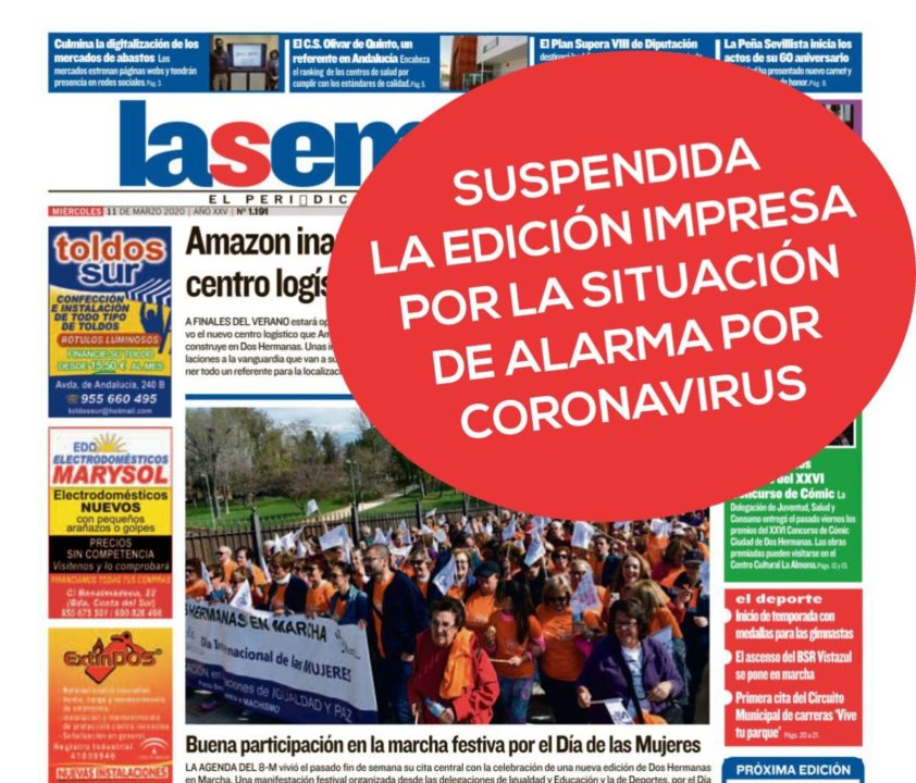 Suspendemos la edición impresa