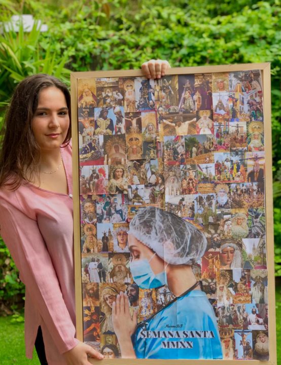 Marina Becerra plasma en un cartel la Semana Santa del Coronavirus