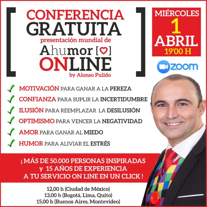 Conferencia gratuita de Ahumor sin salir de casa