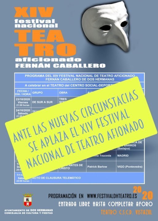 Las últimas representaciones del festival de teatro se aplazan