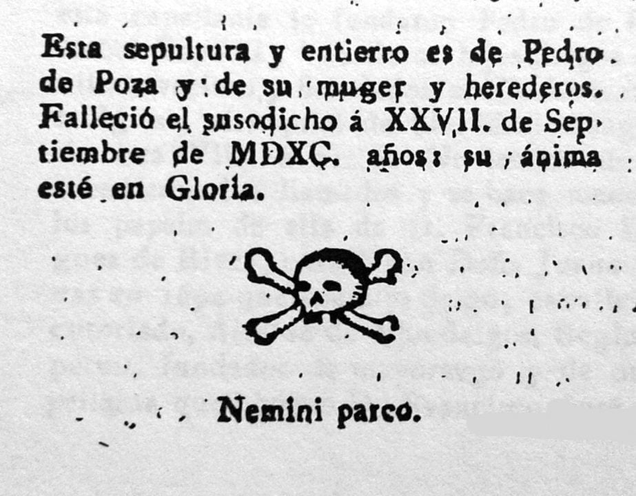 Los entierros en la parroquia en 1497