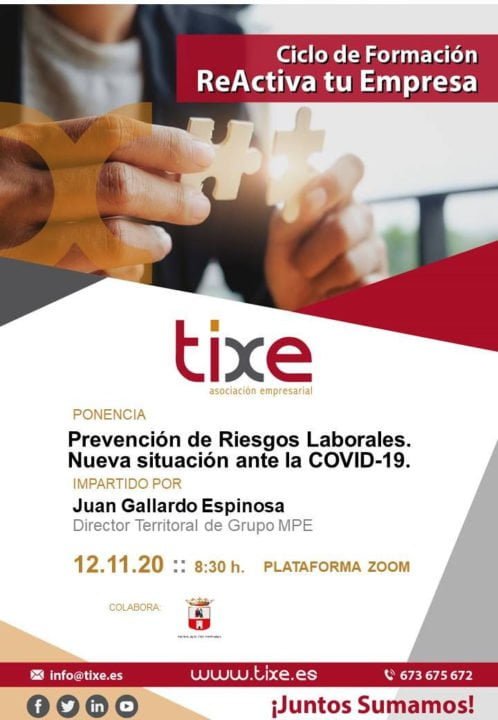 Nueva conferencia del ciclo Reactiva tu Empresa de Tixe