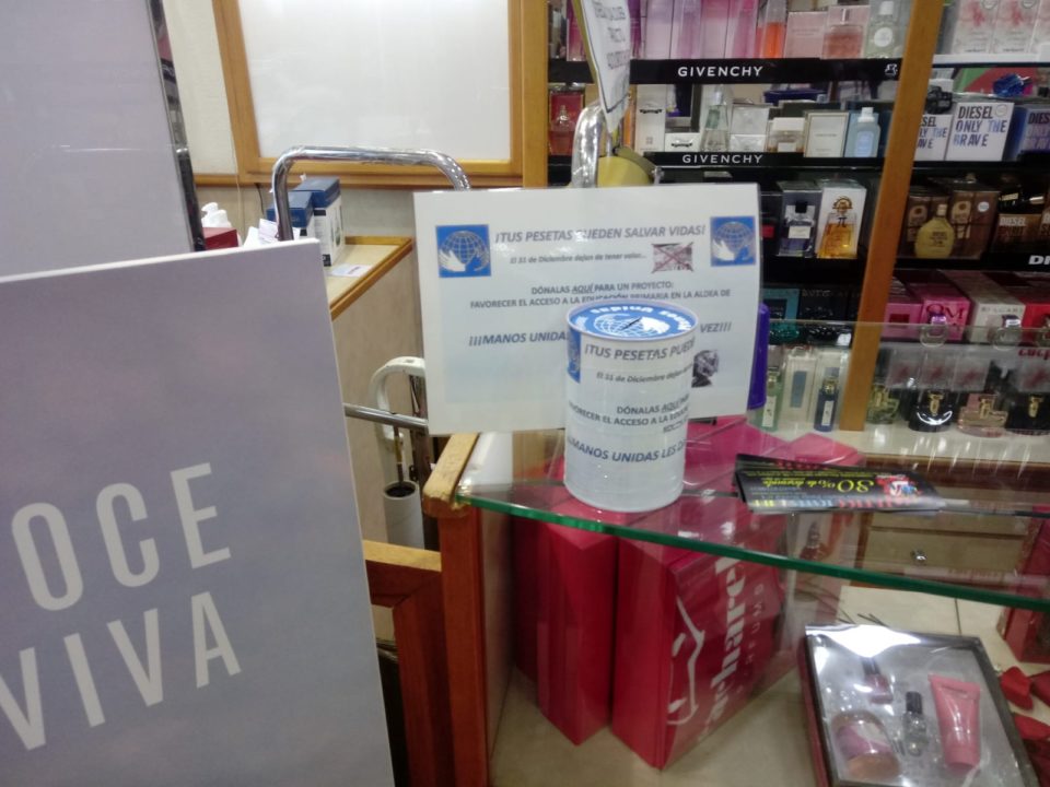 Manos Unidas recoge las últimas pesetas con un fin solidario