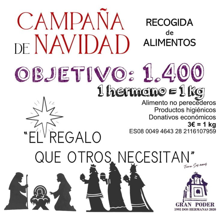 Recogidas navideñas de alimentos en las hermandades