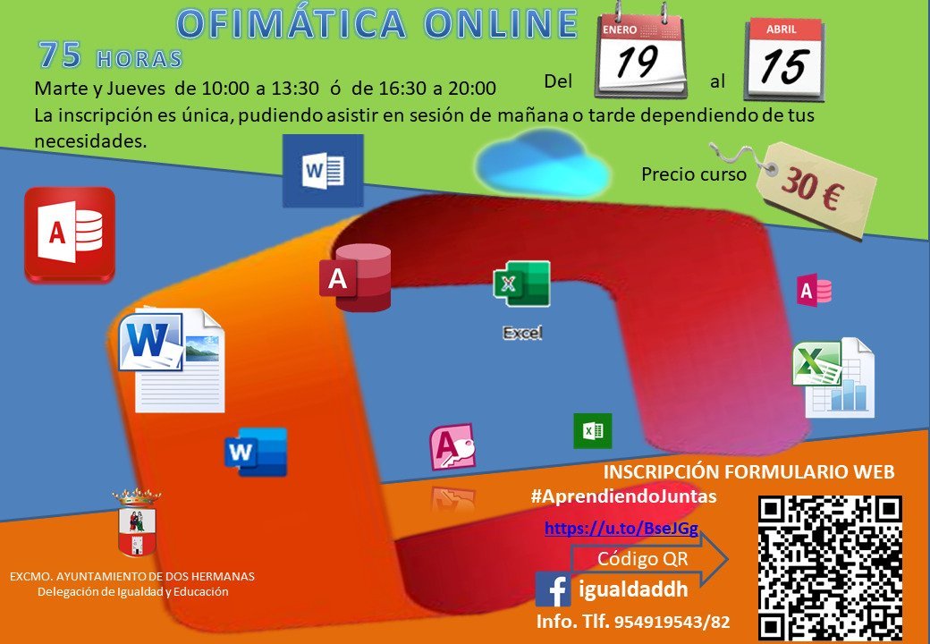 Ofimática online para mujeres en un horario flexible