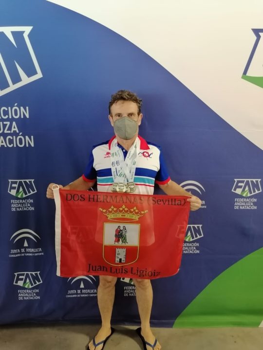 Juan Luis Ligioiz logra cuatro oros en el Andaluz máster de natación