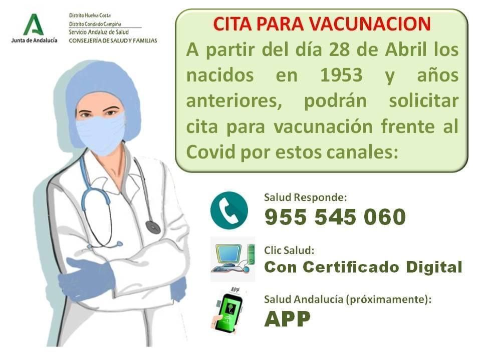 Los mayores de 68 años ya pueden pedir cita para la vacunación Covid-19