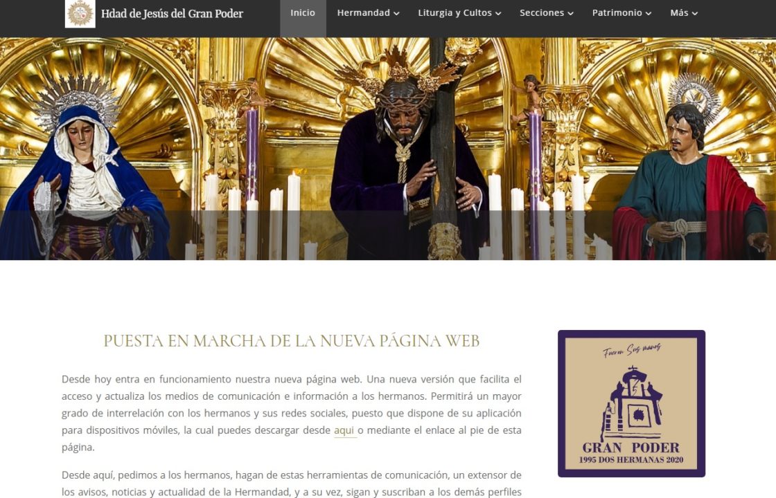 Página web más accesible de la Hermandad de Gran Poder