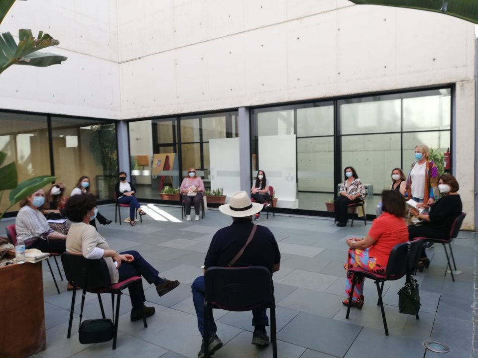 El patio de La Almona, punto de encuentro de los clubes de lectura