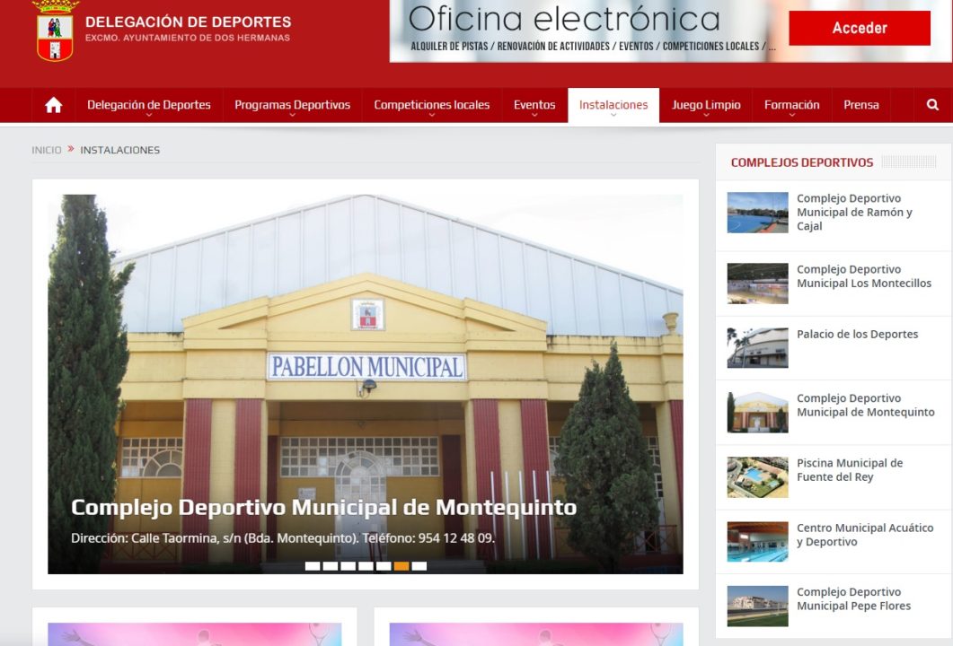 El Catálogo Local de Instalaciones Deportivas se va a digitalizar