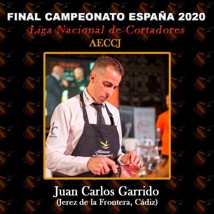 J.C. Garrido, en la final del Campeonato Nacional de Cortadores de Jamón
