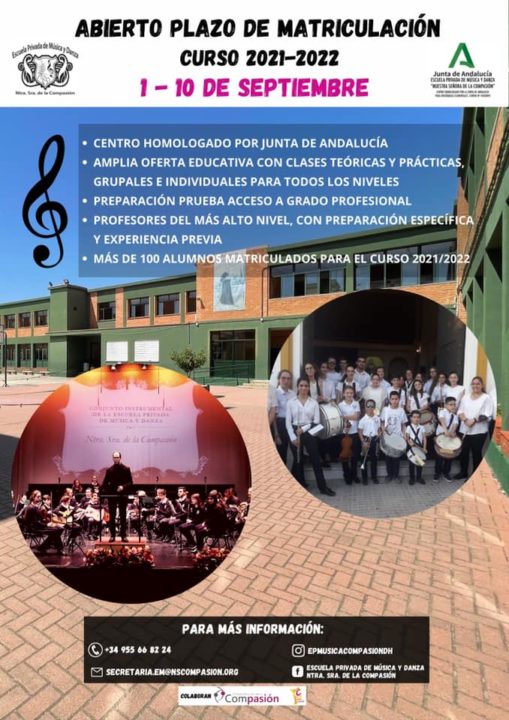 Prosigue la matriculación en la Escuela de Música de la Compasión