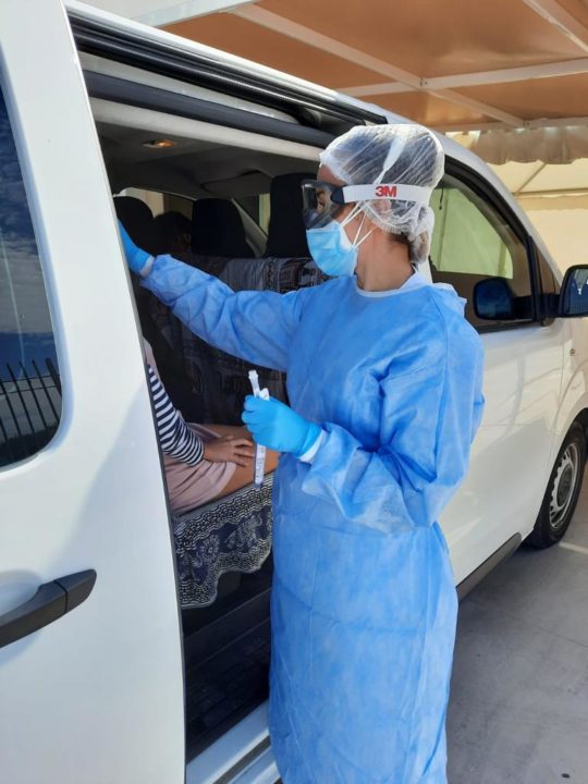 Nuevo punto Autocovid en el Hospital El Tomillar