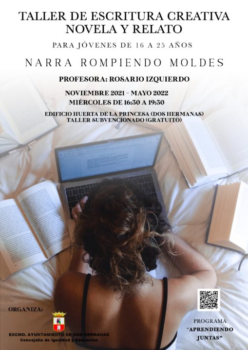 Nuevo taller de escritura creativa para jóvenes de 16 a 25 años