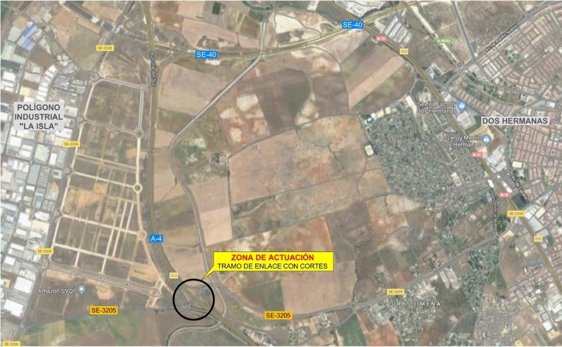 Cortes parciales de los accesos a la A-4 en Dos Hermanas