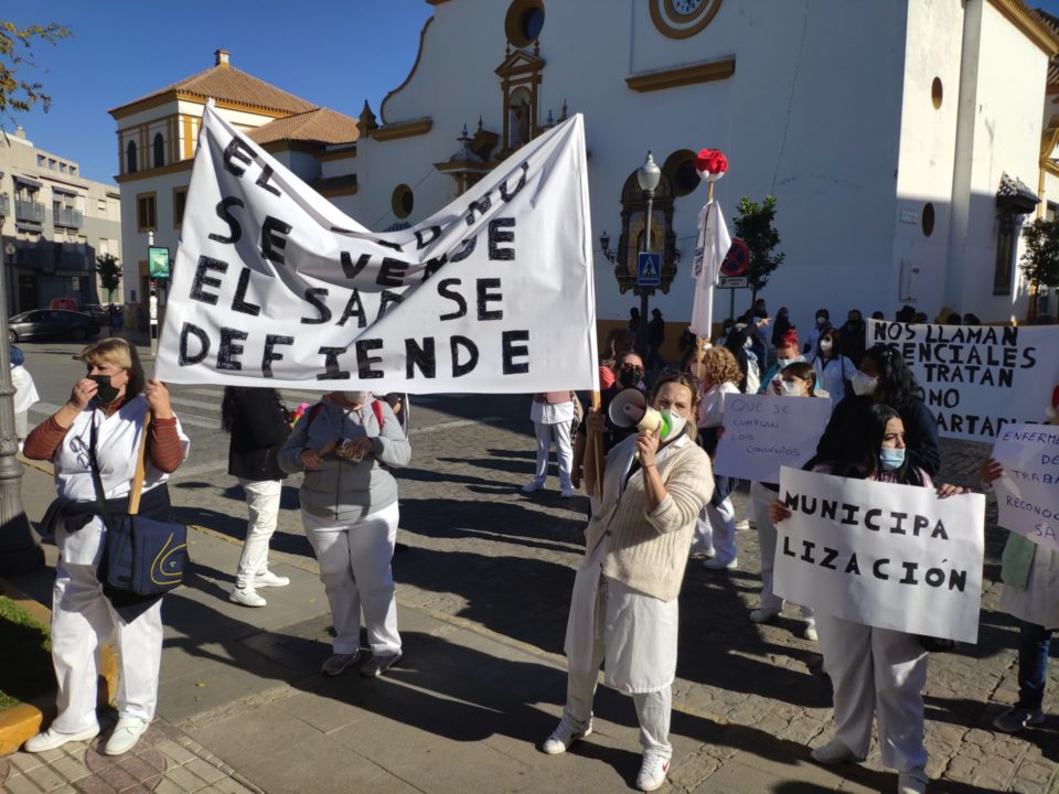 El servicio de ayuda a domicilio se manifestó por sus derechos