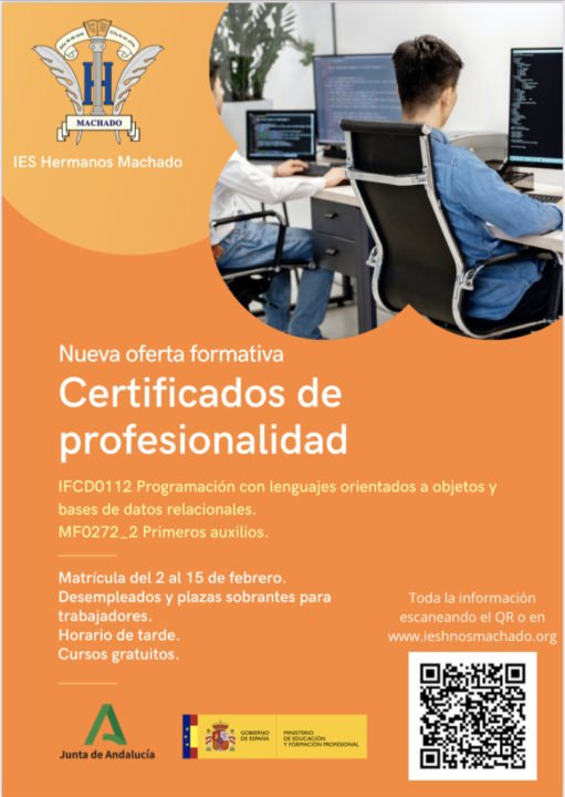 Certificados de Profesionalidad en el IES Hermanos Machado