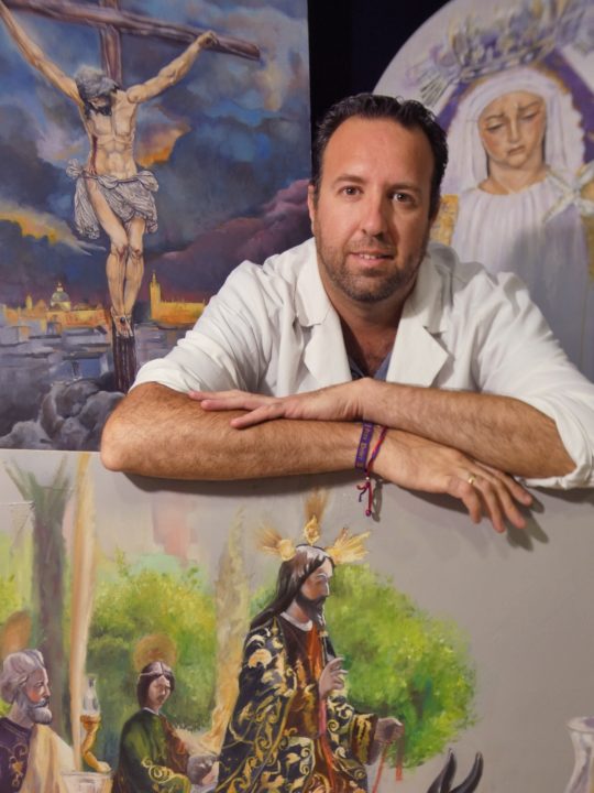Francisco Gómez Santiago, autor del cartel de Santa Ana
