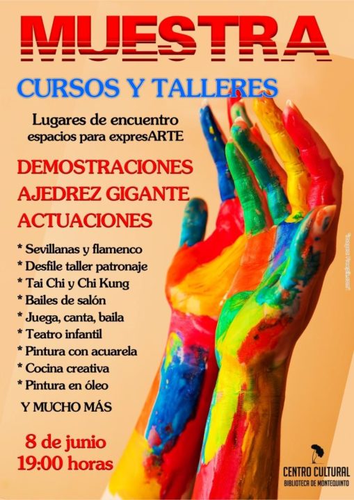 Muestra final de los cursos y talleres de la biblioteca de Montequinto