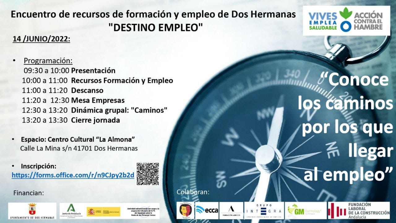 Jornada Destino Empleo para clausurar el 1º Vives Emplea Saludable
