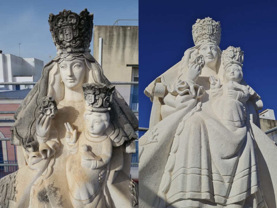 El monumento de Valme reluce tras concluir los trabajos de restauración