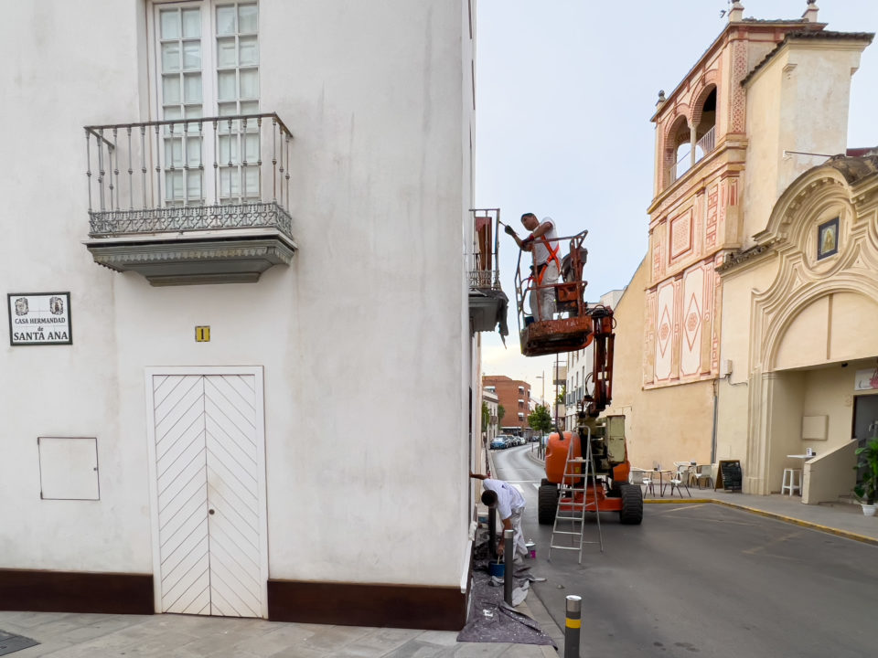 Las labores de conservación de la Torre del Olivar, en marcha