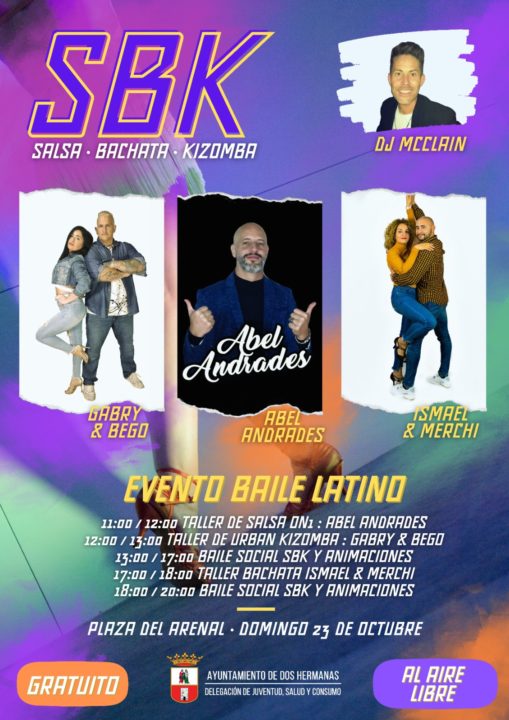 Evento de baile latino en la Plaza del Arenal