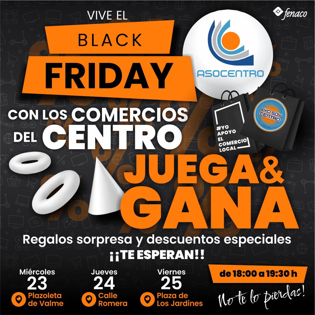Juegos de habilidades y regalos por el Black Friday de Asocentro