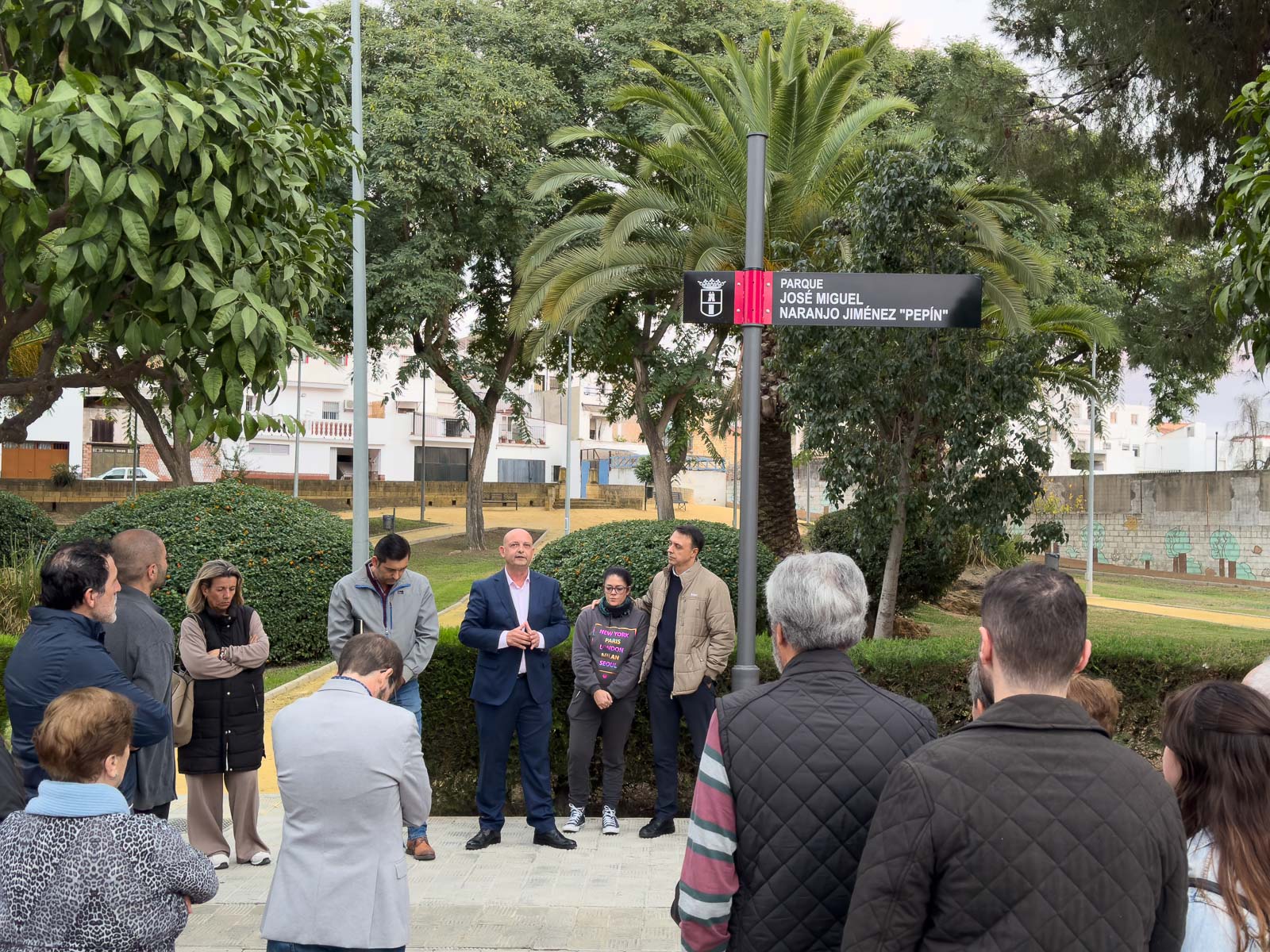 Rotulación del parque dedicado a Pepín en Fuente del Rey