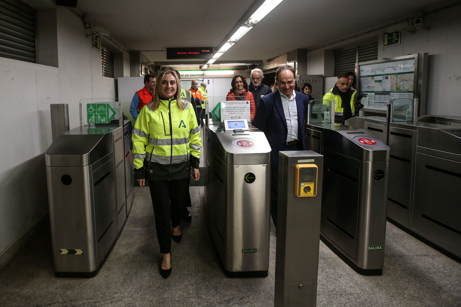 Simulacro de incendio de un tren de Metro en Olivar de Quintos