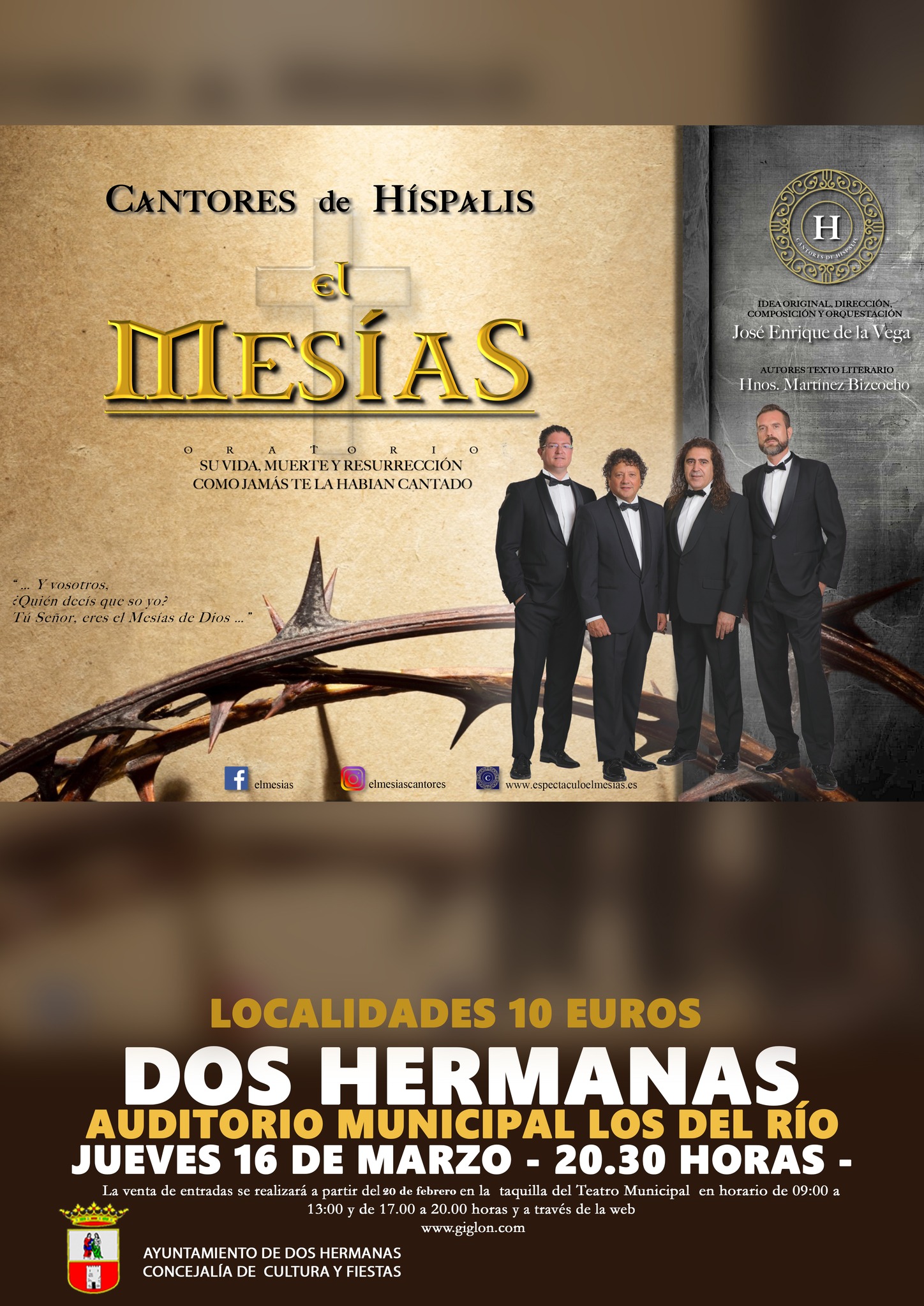 El Mesías de Cantores de Híspalis, en el auditorio municipal