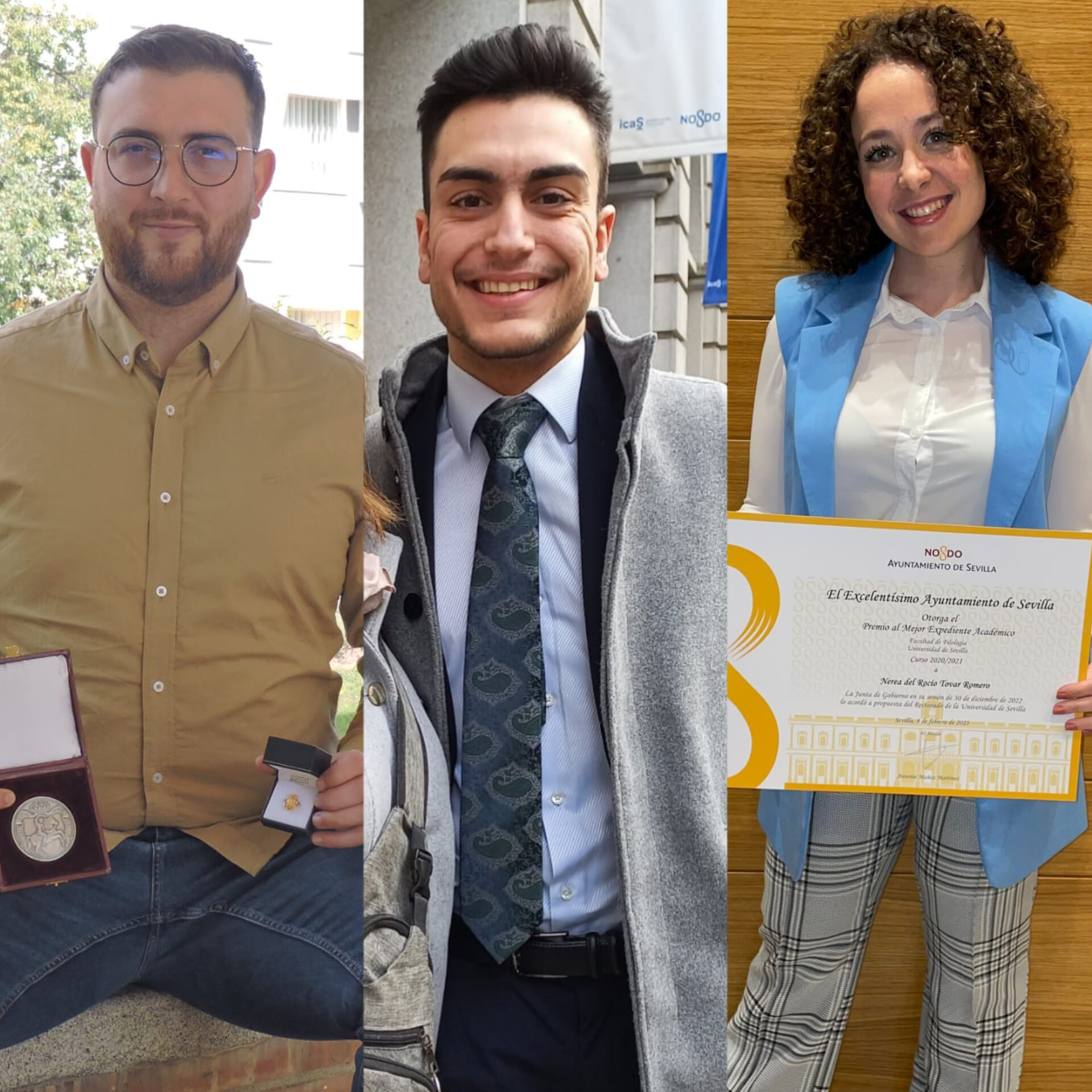 Tres graduados nazarenos de excelencia académica