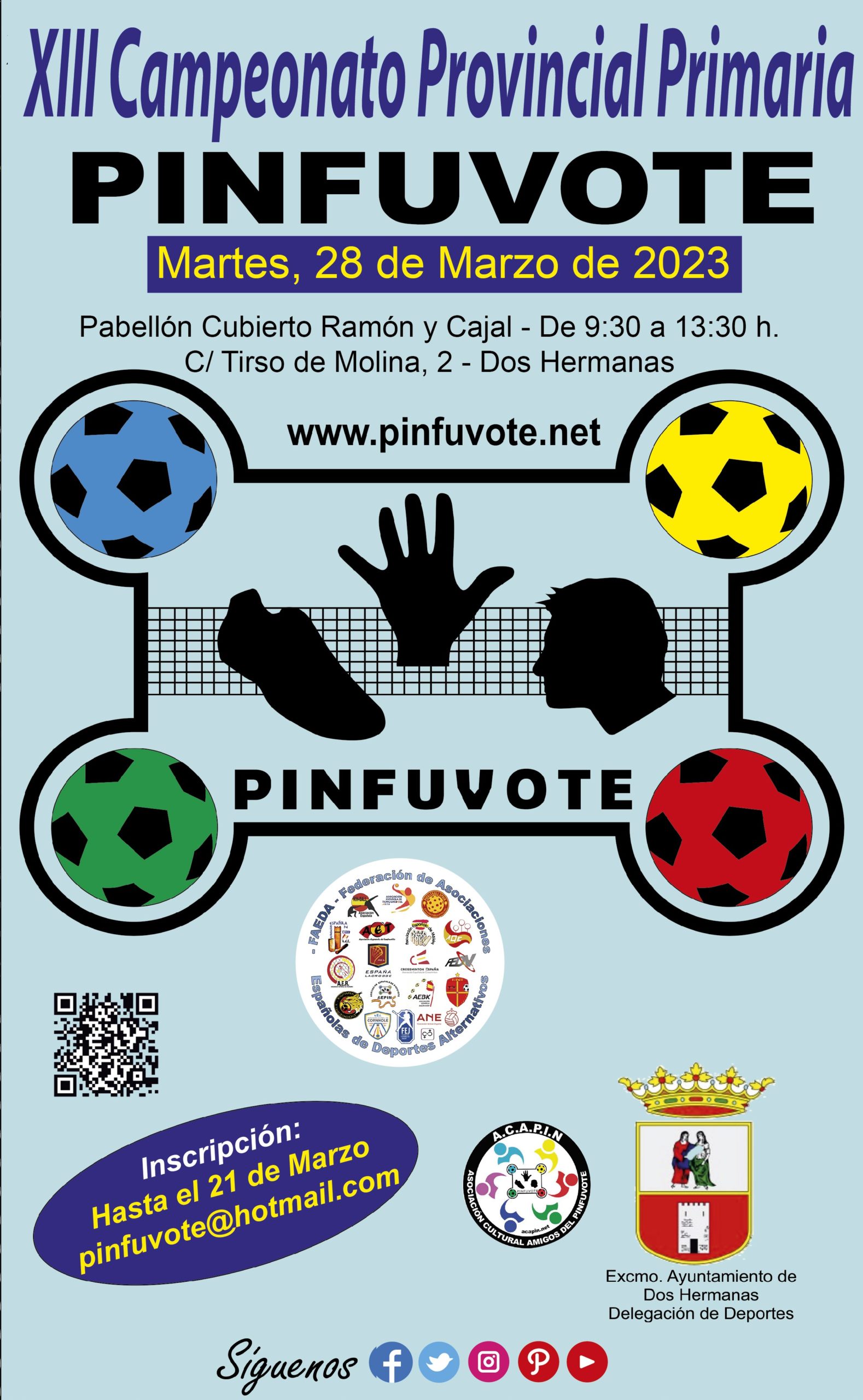 Los campeonatos escolares de pinfuvote congregarán a 300 alumnos