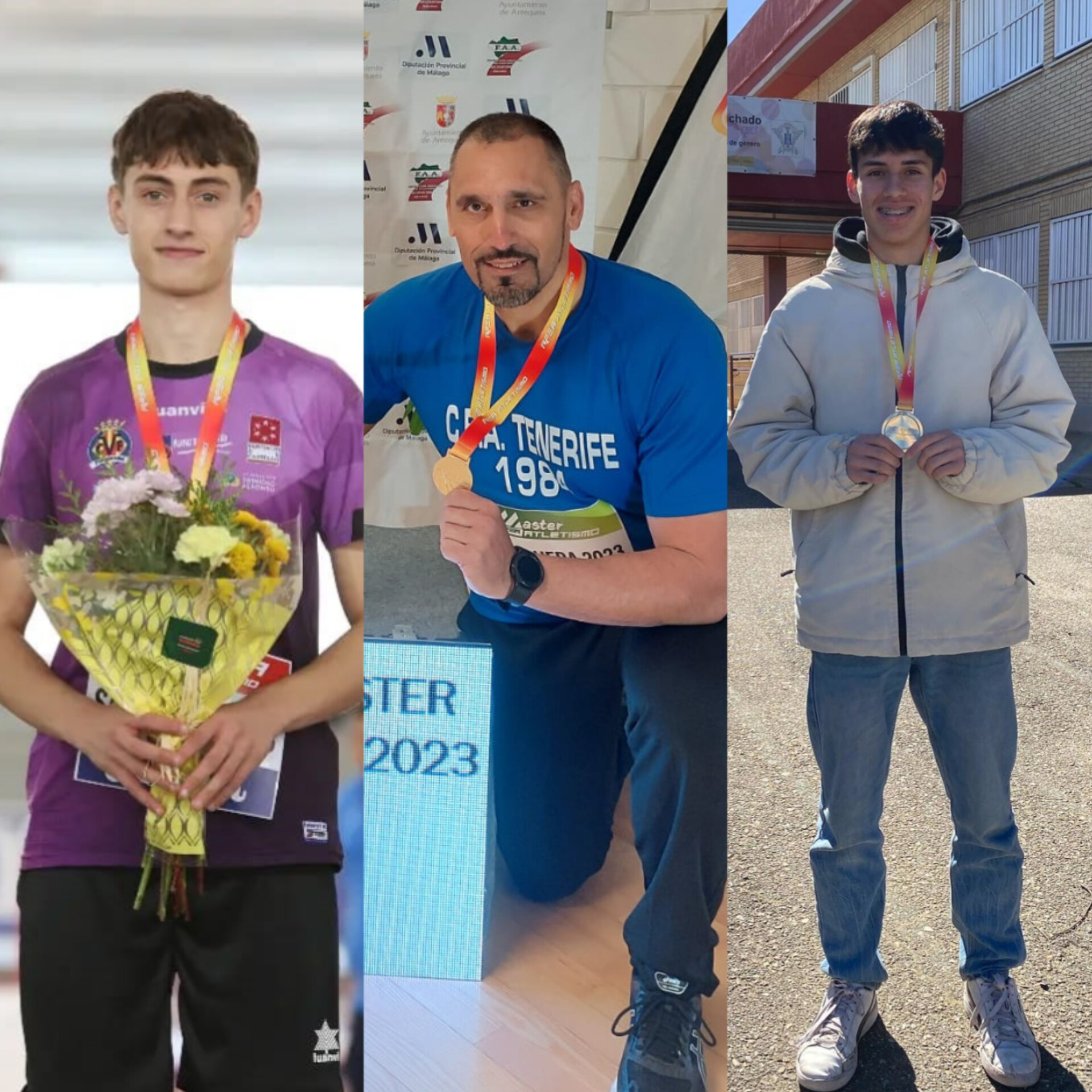 Triple campeonato de España para el atletismo nazareno