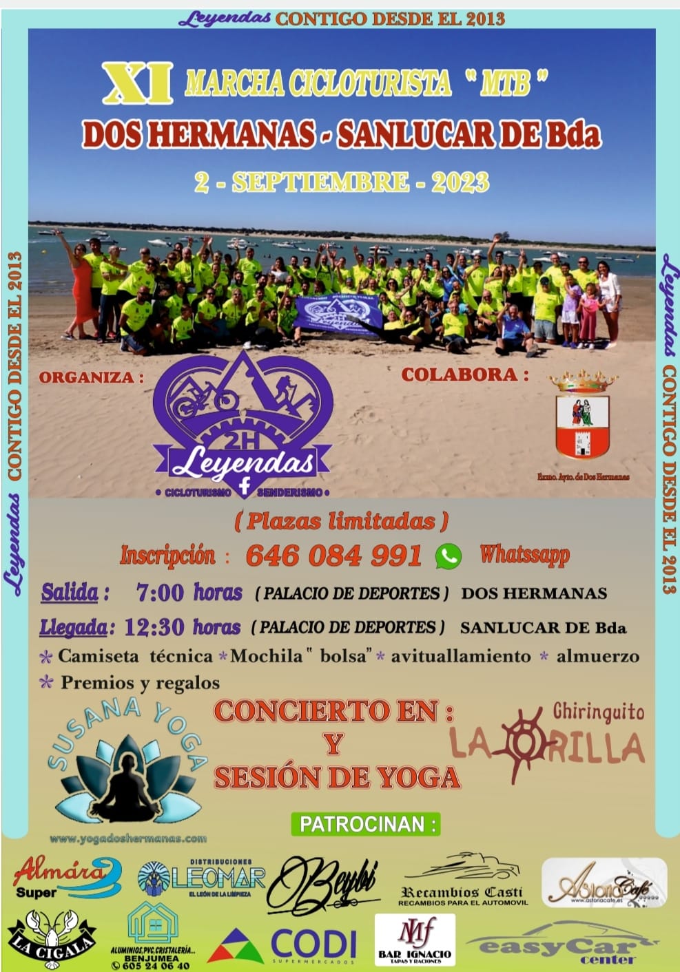 La XI Marcha Cicloturista a Sanlúcar cierra inscripción
