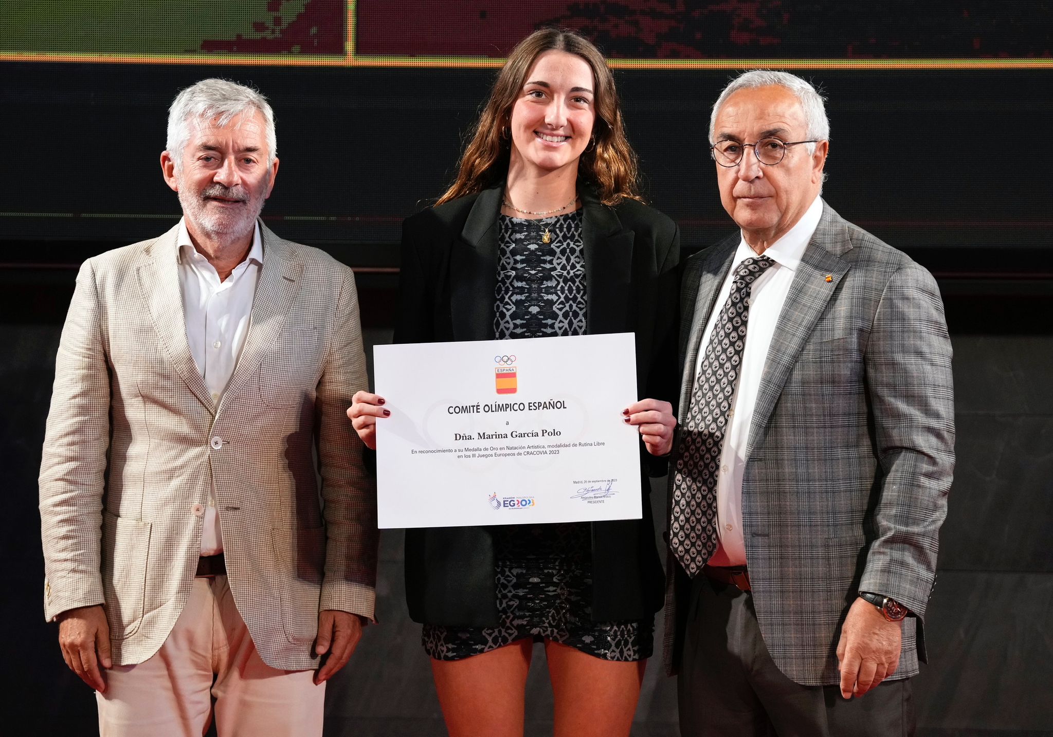 El Comité Olímpico Español homenajea a Marina García Polo