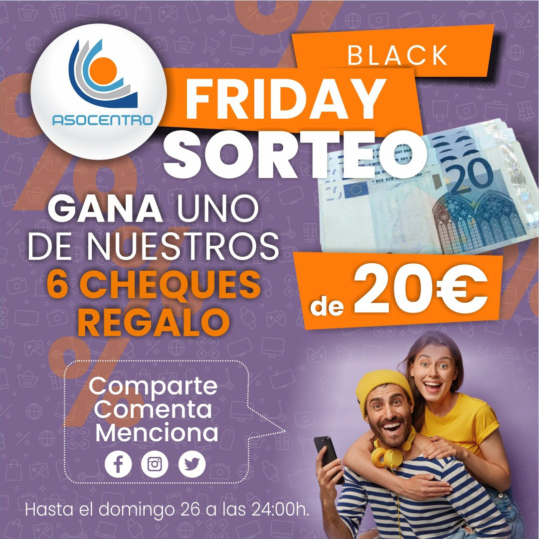 Sorteo de Asocentro de seis cheques regalos de 20 euros