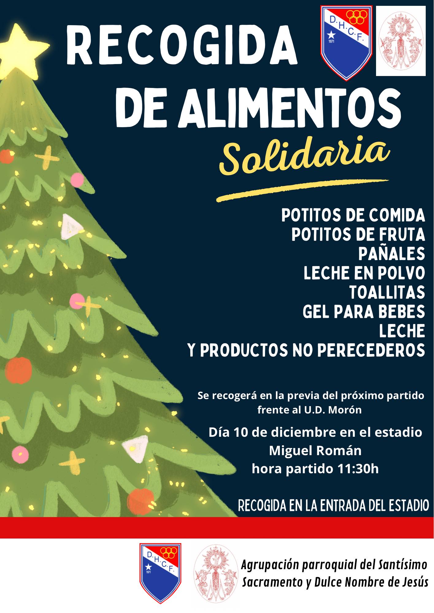 Recogida solidaria de artículos infantiles en el Miguel Román