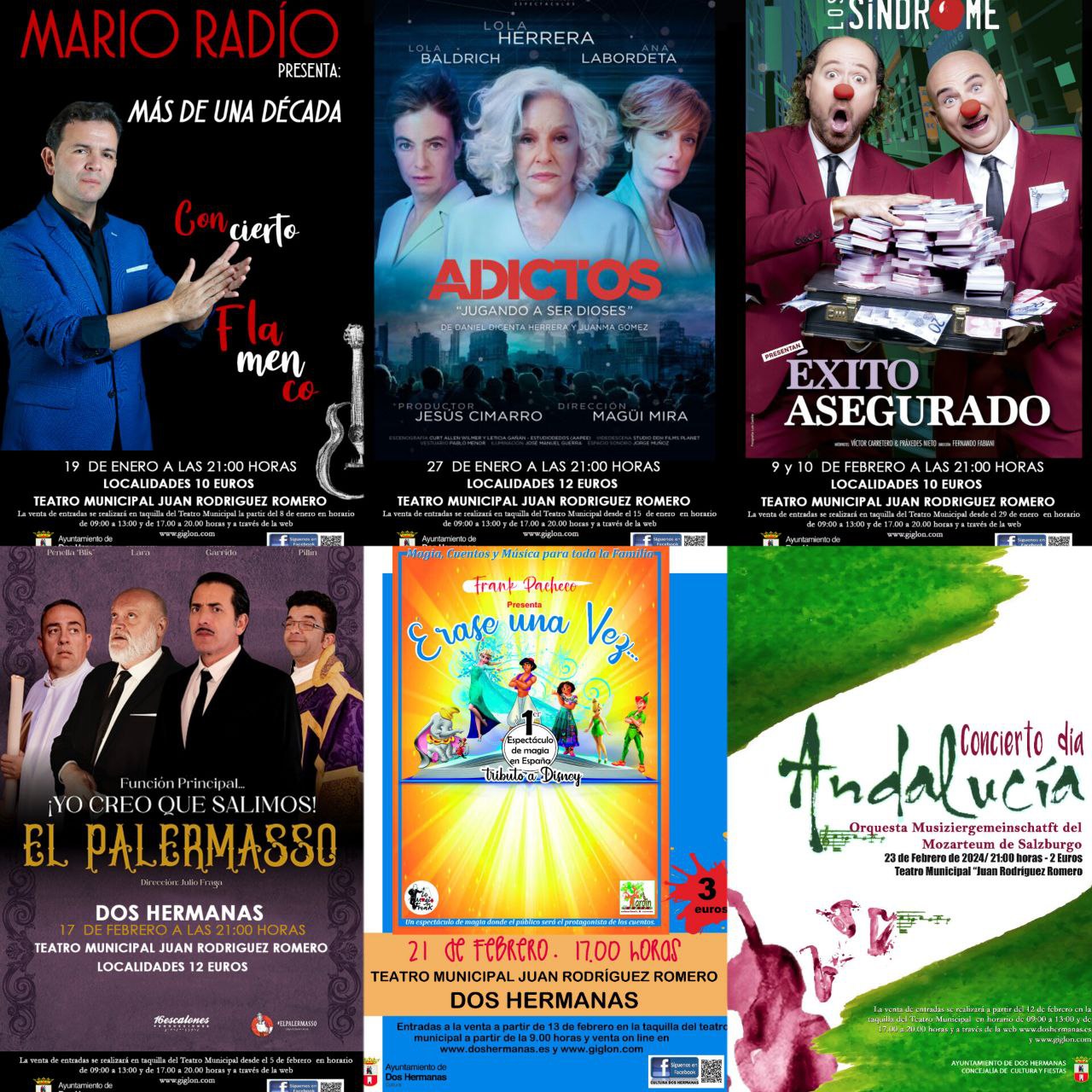 Programación cultural de enero y febrero en el teatro municipal