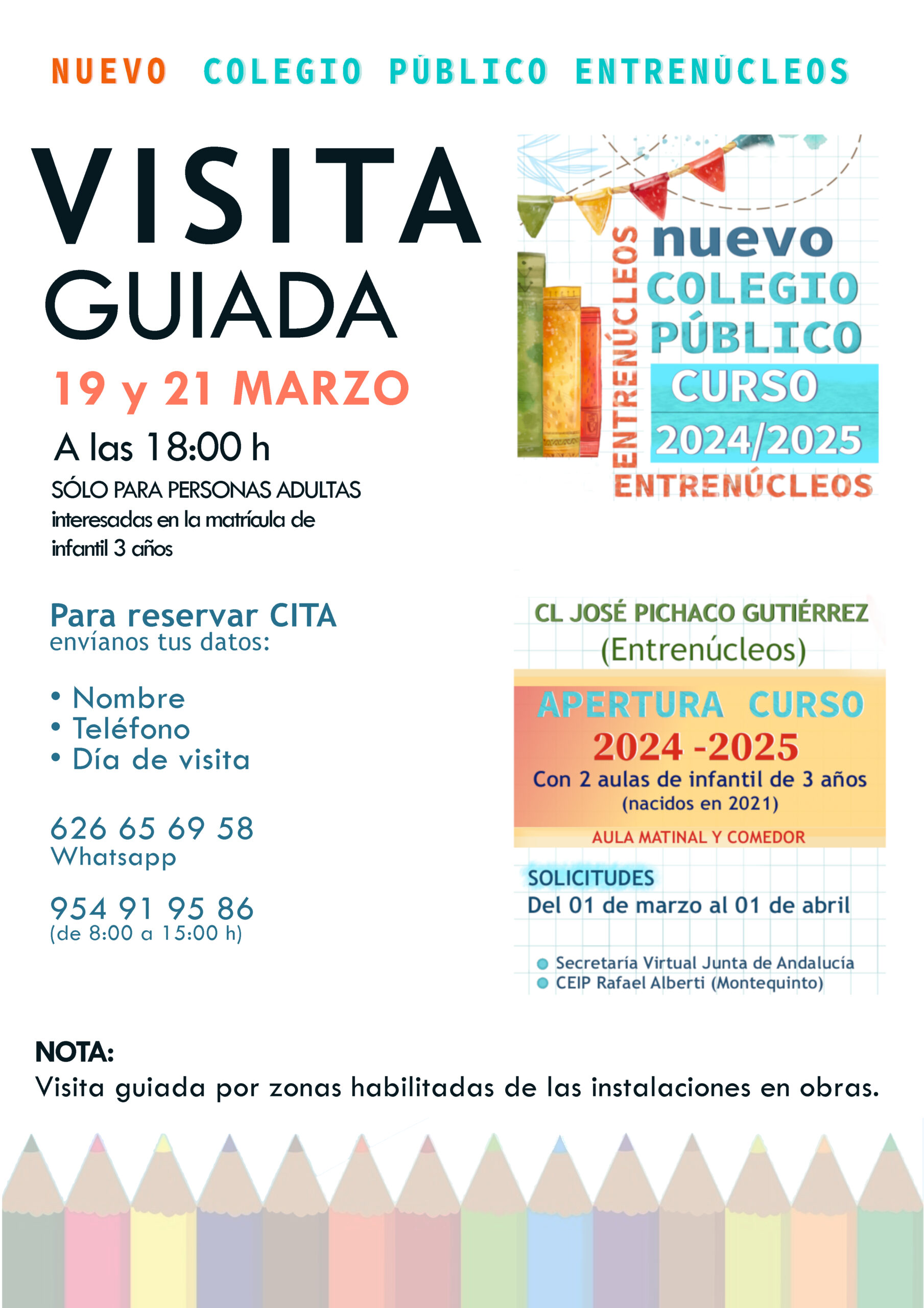 Visita guiada al nuevo Colegio Público Entrenúcleos