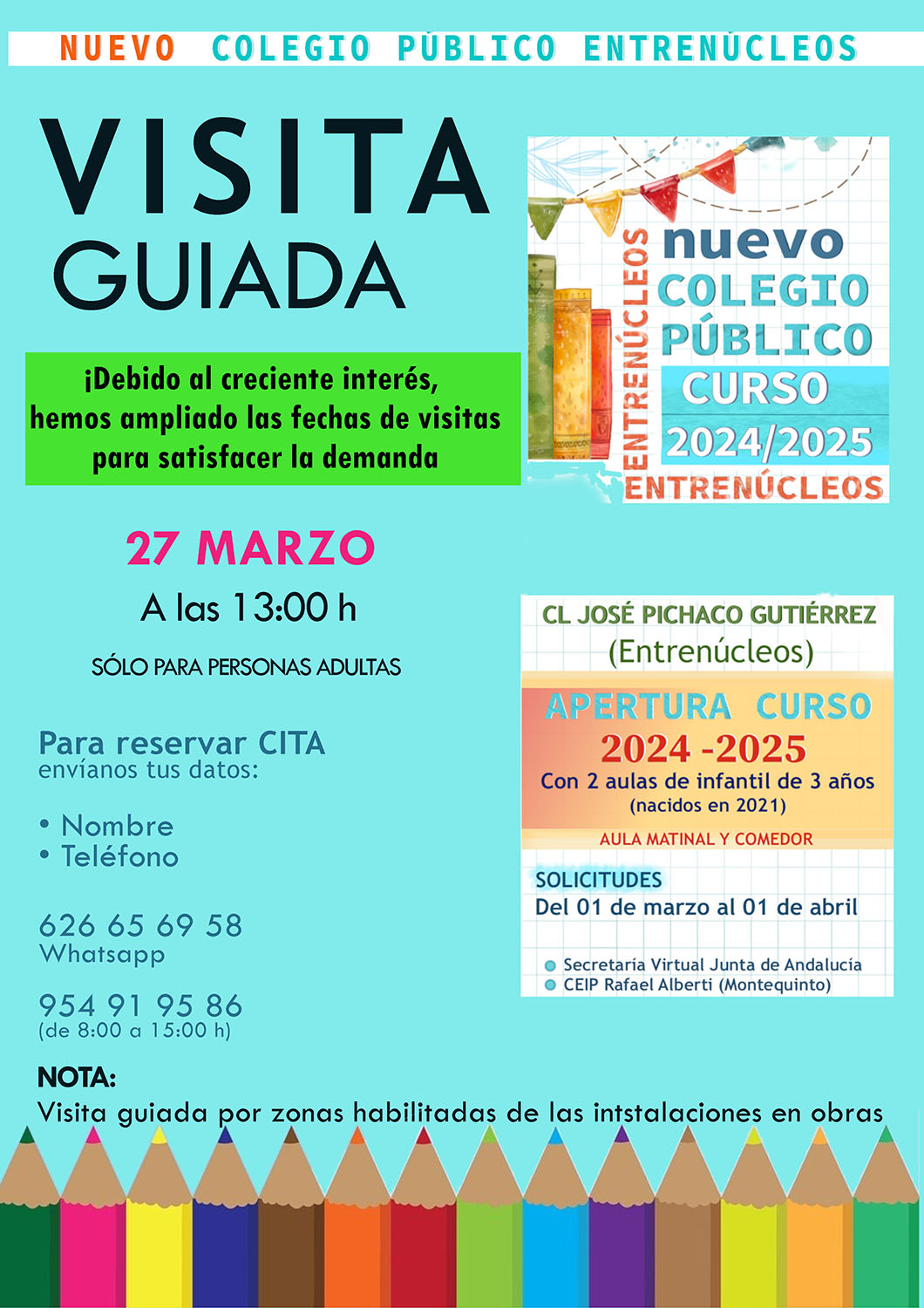 Nueva visita al Colegio Público Entrenúcleos este miércoles